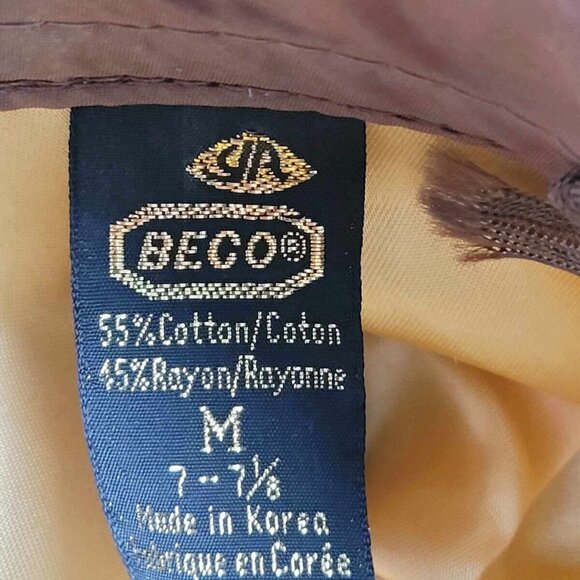 BECO Vintage Tan Men's Western/Cowboy Hat with Band 7 - 7 1/8 Medium - Picture 6 of 10